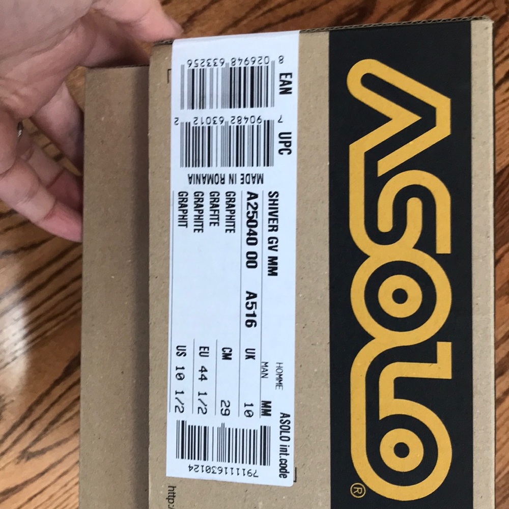 Asolo Shiver Men’s 10.5 in graphite